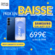 Samsung Galaxy S25 128Go 5G à 699€ au lieu de 849€, prix de vente conseillé samsung. Reprise de votre ancien appareil et paiement en plusieurs fois possible !