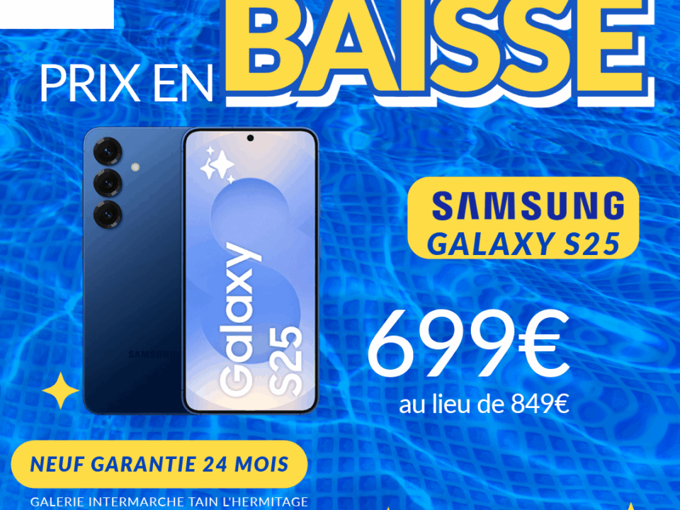 Samsung Galaxy S25 128Go 5G à 699€ au lieu de 849€, prix de vente conseillé samsung. Reprise de votre ancien appareil et paiement en plusieurs fois possible !
